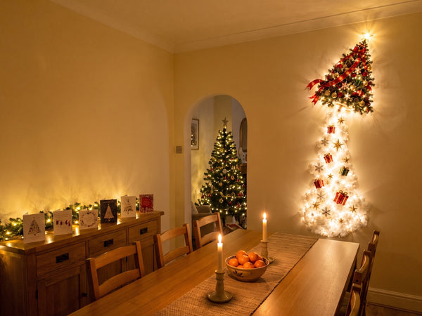 Customer photo of the tipped tree design above a dining table