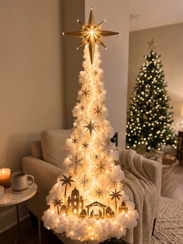 Customer photo of the nativity star design in a living room